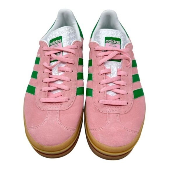 NWOT Adidas Gazelle Bold Pink and Green Women's Shoes - Picture 2 of 8